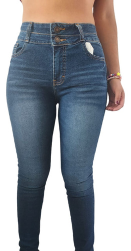 Pantalón Mezclilla Dama Corte Levanta Pompa Jw8365