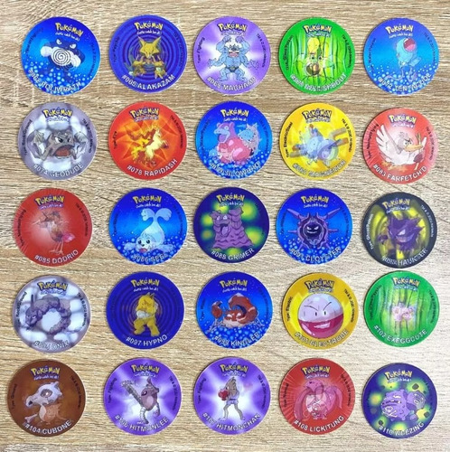 Taps Pokemon 3d Coleccion Completa 1° Generacion 81 Tazos