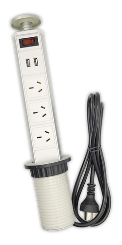 Toma Zapatilla Periscopio Para Escritorio 3 Tomas Usb Tbcin