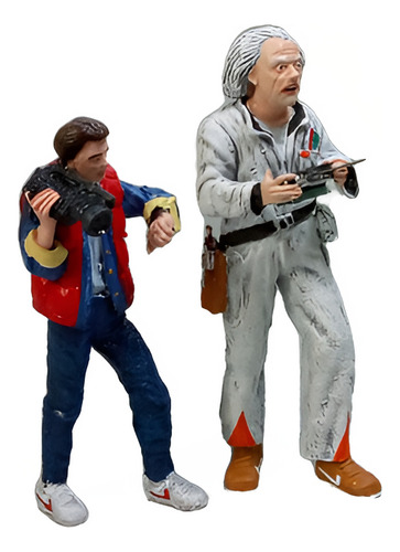 Marty Mcfly Y Doc Brown Volver Al Futuro 1 Figuras 1/24 