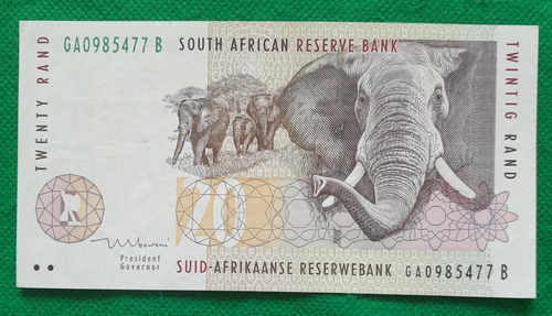 Billete De 20 Rand, Sur Africa, Año 1999, Estado Au 9