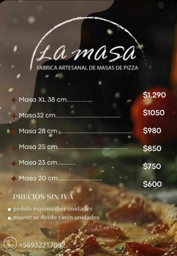 Masas Para Pizzas A La Piedra Pre Cocidas