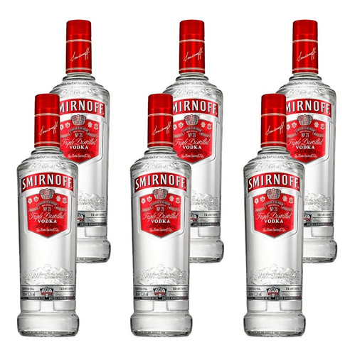 Vodka Smirnoff Clásico 700ml X6