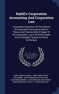 Libro Rahill's Corporation Accounting And Corporation Law...