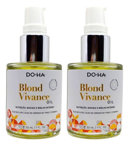 Kit 2 Óleos Reparador Blond Vivance Mechas Colorações 30 Ml