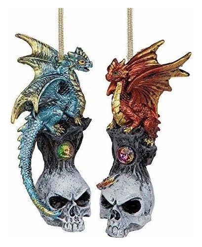 Adornos Navideños Dragons Of Skull Hollow  Fuego Y Hie...