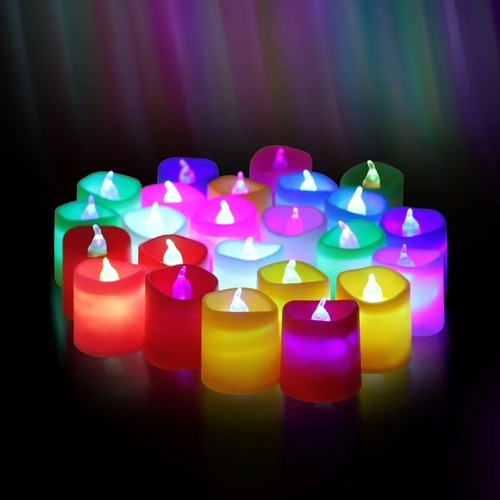 Velas De Colores Caja X 24 Und Eventos Bodas 