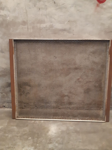 Reja Hierro Marco Angulo Y Tejido 1,06 X 0,98 Metro De Alto Blanco (Usado)