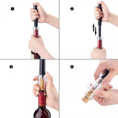 Abridor De Botellas De Vino Con Bomba De Aire Y Aspirador