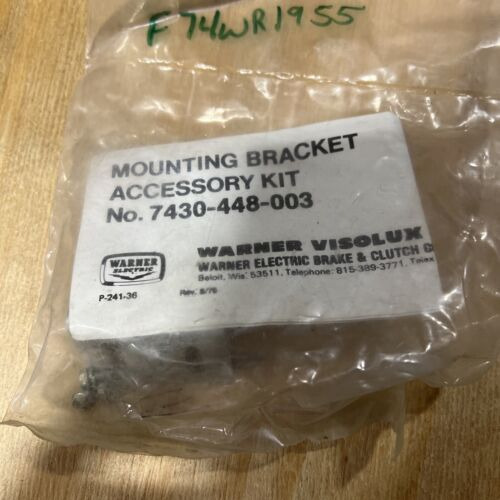 Warner Visolux Mounting Bracket Accessory Kit 7430-448-0 Eel