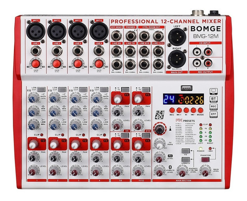 Mezclador De Audio Usb Bomge De 12 Canales 100v/240v