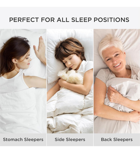 Almohadas De Cama Bedsure, Tamaño Mediano, Tamaño King, Paqu