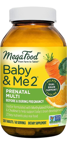 Megafood | Baby & Me 2 Prenatal Multi | 120 Tabletas