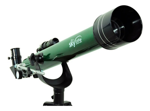 Telescópio Refrator Astronômico Skylife Gemini Azimutal Cor Verde-metálico