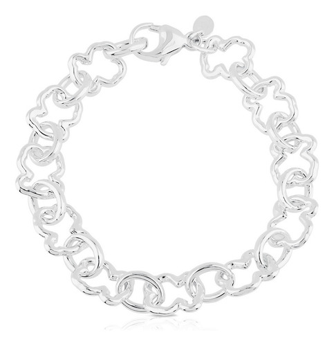 Pulsera Tous New Carrusel De Plata Color Plateado