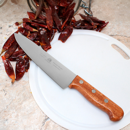 Juego De 3 Cuchillos Chef Con Mango De Madera 6,8,10 Pulgada