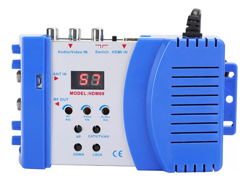 Modulador Digital Hdm69 Rf Hdmi Conversor Av Para Rf Vhf Uhf