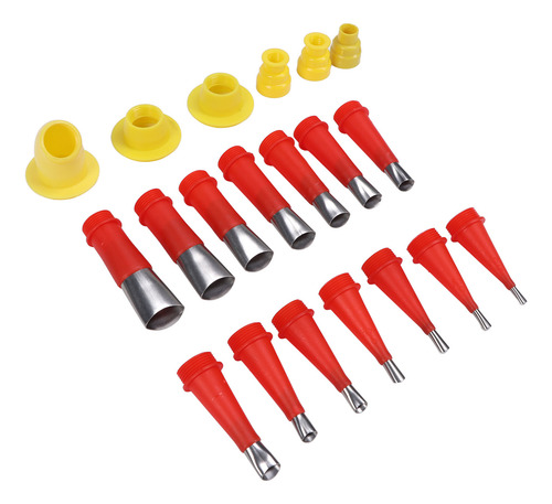 Set De 20 Boquillas Reutilizables De Acero Inoxidable Para C