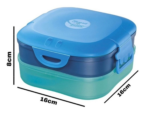 Imagen 6 de 8 de Taper Porta Alimentos Maped Kids 3 En 1 Para El Colegio