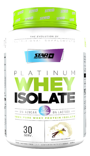 Star Nutrition Platinum Whey Isolate Proteina 908g