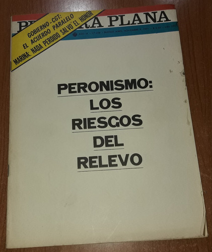 Revista Primera Plana N°458   9 De Noviembre De 1971