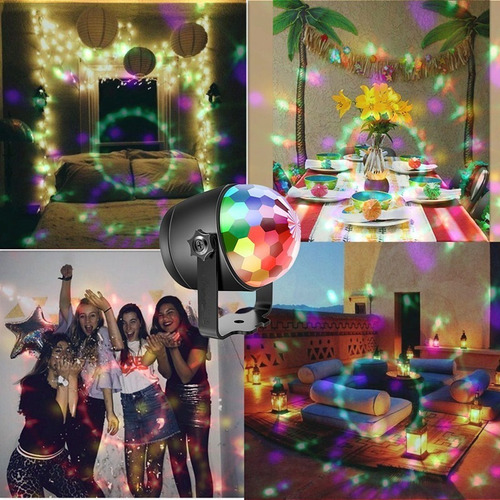 Imagen 7 de 7 de Bola Discoteca Luz Mini Magia De Cristal Bola, Luz Del Disco