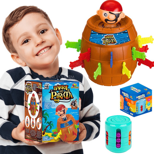 Kit Jogos Pula Pirata Presente 2 Em 1 Brinquedo Anti Stress