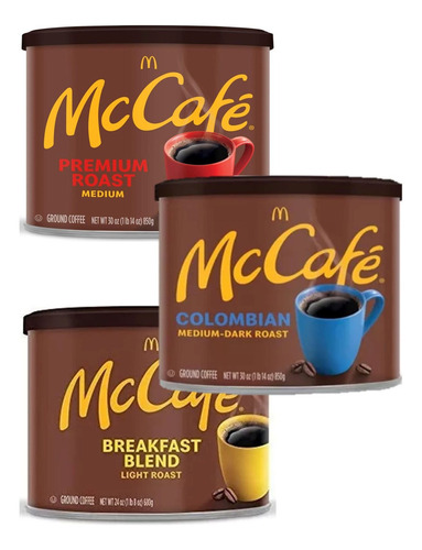 3 Latas De Mc Café 3 Sabores 850g C/u Producto