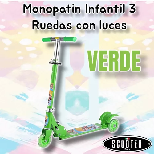 Monopatin Infantil 3 Ruedas Con Luces Marca Scooter Plegable