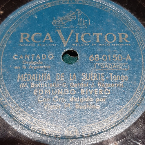 Pasta Edmundo Rivero Victor Buchino Orq Rca Victor C522