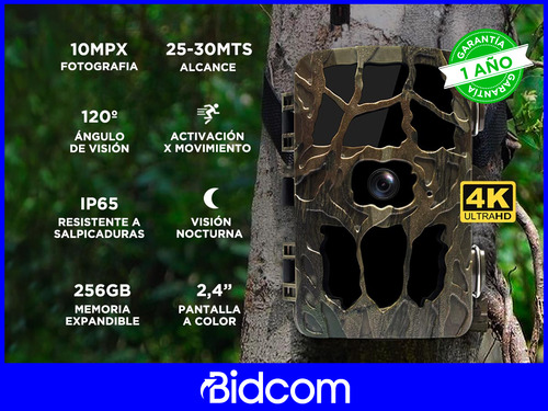 Camara Deportiva Gadnic Caza 4k Visión Nocturna 30 Metros