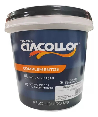 Masilla Para Yeso Multiuso Ciacollor 5.5 Kg Premium