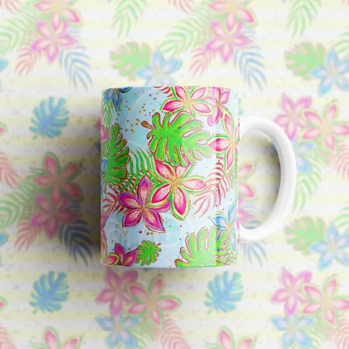 Kit Plantillas Tazas Gatitos Hawaii Kawaii Gatos Infantiles
