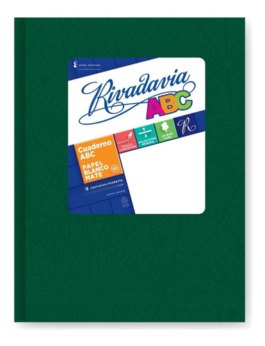 Cuaderno Rivadavia Abc 50h Cuadriculado Verde