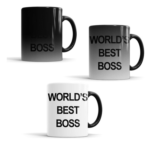 Taza Mágica The Office  Worlds Best Boss  Termosensible