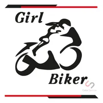 Comprar Calca Sticker Girl Biker Para Moto O Carro De 15x15cm 1pz