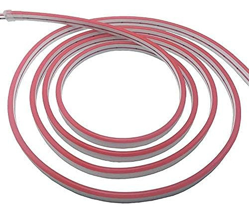 Kit Tira Led Manguera Neon Luz Rojo Roja 5 Metros 2835 Mas Adaptador Y Fuente !2v Ip65 Exterior Interior Resiste Al Agua Luminoso Flexible Ecofriendly Ahorra Energia