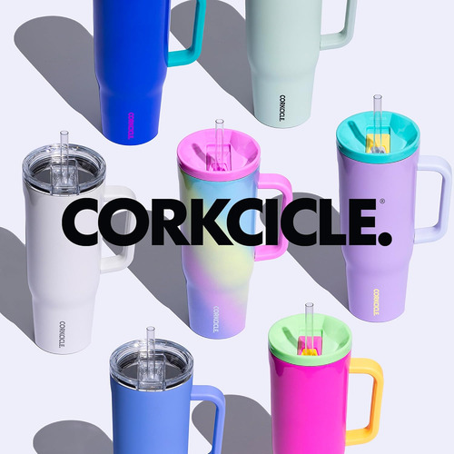 Taza Térmica Corkcicle Cruiser 40 Oz, Aislante, Con Asa Y Po