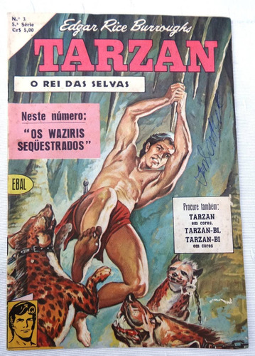 Tarzan Nº 3 - 5ª Série - Waziris Sequestrados - Ebal - 1977