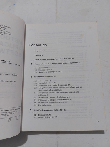 Libro Métodos Numéricos Aplicados Con Software Nakamura (Usado)