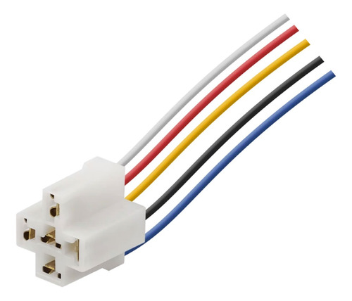 Chicote Tomada Soquete Conector Plug Porta Relê 5 Pinos