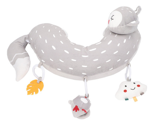 Almofada Baby Tummy Time Com Brinquedo Rattle Sensory Crawli