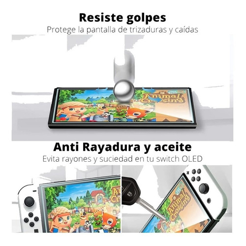 Lamina Mica Vidrio Templado Nintendo Switch Oled