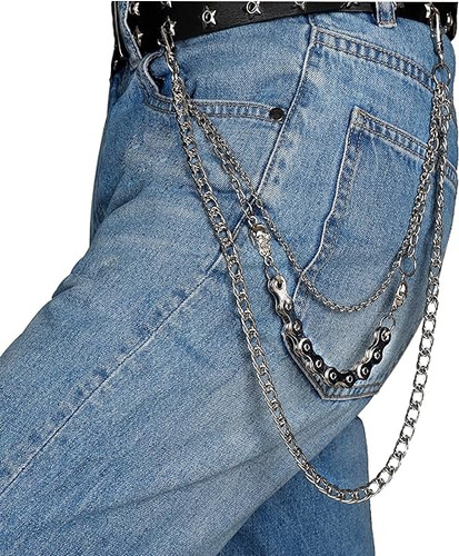 Collar Cadenas De Pantal N Punk Unisex Para Jeans  Cartera