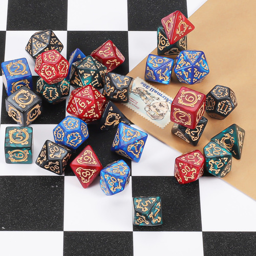 Xixijuego De Dados De Rol: 28 Dados Poliédricos Dnd Con 4 Bo