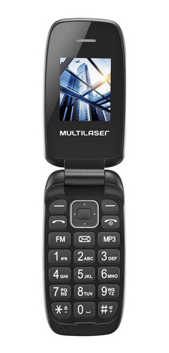Celular Flip Up Dual Chip Quadriband Preto P9022 Multilaser