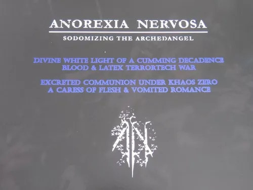 Anorexia Nervosa Sodomizing The Archedangel Lp Drudenhaus