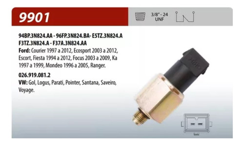Interruptor Pressão Direção Hidráulica Vw Gol Saveiro Parati