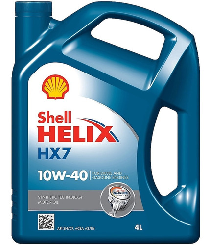 Imagen 1 de 8 de Aceite Shell Helix Hx7 10w40 4 L Semisintetico Nafta Diesel