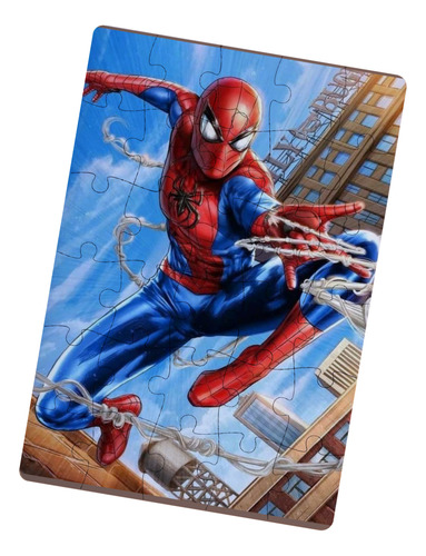Rompecabezas De Madera Hombre Araña. 30 Piezas. 29x20 Cm.
